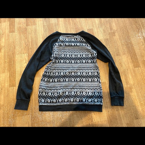 Empyre Womens Dark & Light Gray Fair Isle Pullover Sweater Size Small - Picture 7 of 7